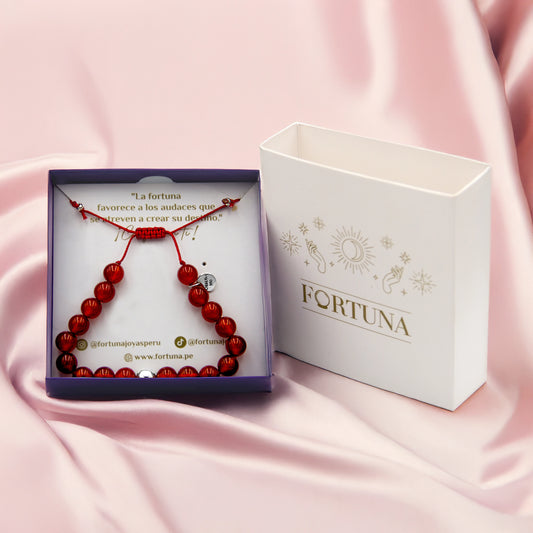 Pulsera de Ágata Roja – Energía, Coraje y Protección 🛡️