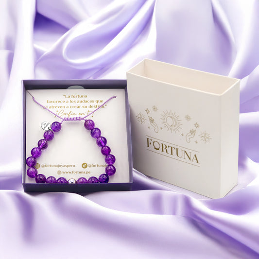Pulsera de Amatista – Armonía, Protección y Sabiduría 💜